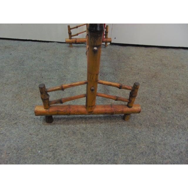 Wood Aesthetic Victorian Bamboo Firescreen For Sale - Image 7 of 8