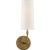Thomas O'Brien for Visual Comfort Signature Ziyi Sconce in Hand-Rubbed Antique Brass with Linen Shade For Sale