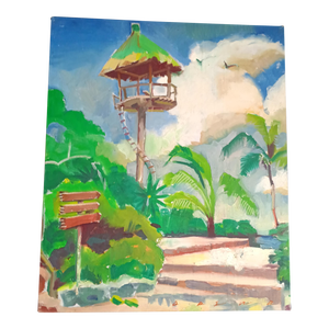 Xcaret Adventure and Water Park Near Cancun in Mexico Oil Painting