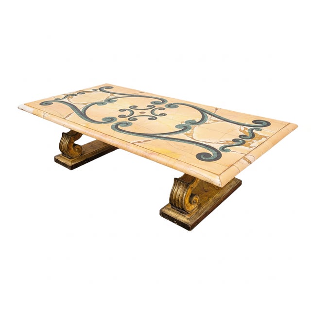 Coffee Table in Marble and Giltwood, Late 19th-Early 20th Century For Sale - Image 17 of 17