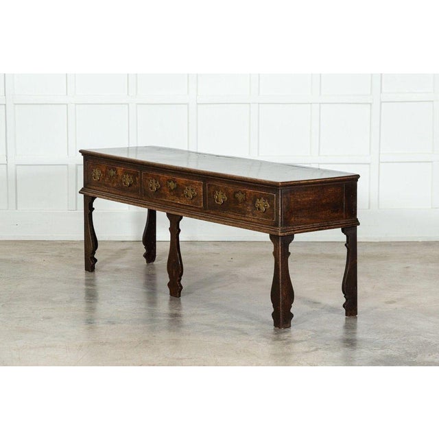 English Oak Dresser Base, 1790 For Sale - Image 3 of 17