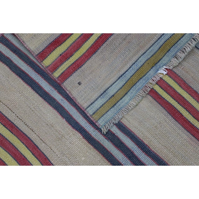 1970s Vintage Turkish Striped Runner Kilim For Sale In Sacramento - Image 6 of 10