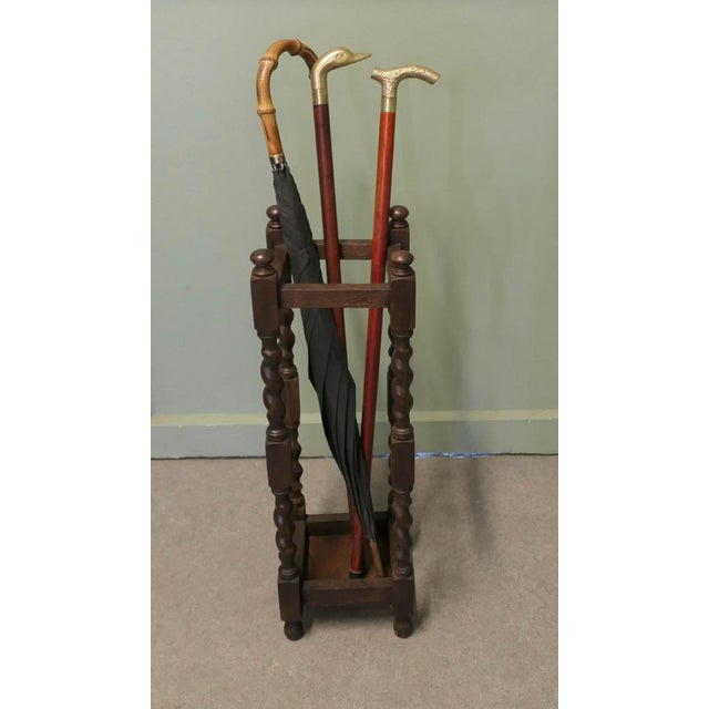 Antique Umbrella Hall Stand in Oak, 1800s For Sale - Image 3 of 7