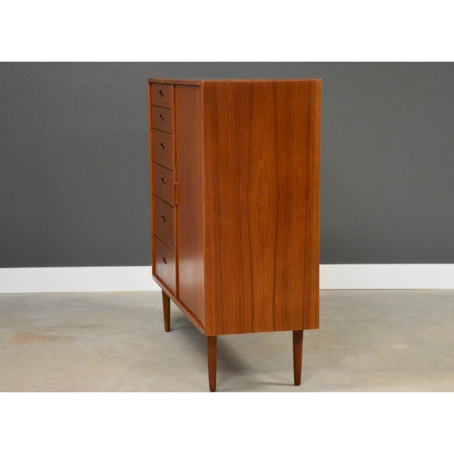 Mid-Century Modern 1960s Danish Modern Svend Madsen Style Teak Armoire Dresser For Sale - Image 3 of 10
