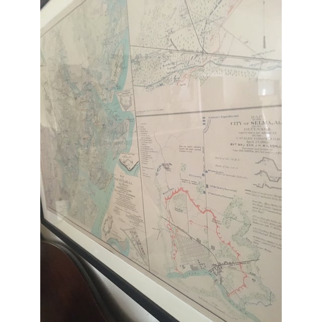 Civil War Surveyors Maps of Sherman's March to the Sea & Vicinities Framed Pair For Sale - Image 10 of 14