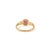 Metal Vintage Inspired Round Ruby & Diamond Halo Ring Size 6 in 14k Yellow Gold For Sale - Image 7 of 14