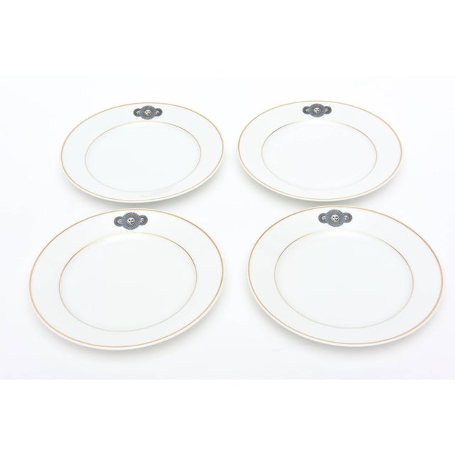 Mid-Century Modern Vintage Porcelain Fornasetti/Rosenthal Medusa Desert or Salad Plates, Set of 4 For Sale - Image 3 of 8
