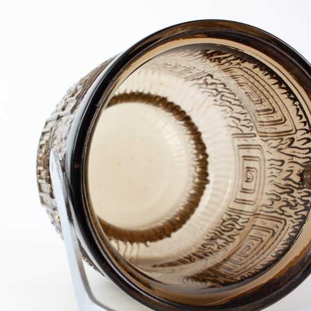 Vintage Portuguese Brown Glass Ice Bucket, 1970s For Sale - Image 12 of 17