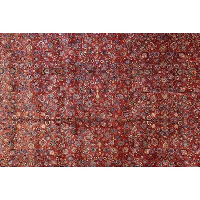 1950's Vintage Persian Kazvin Palace Rug For Sale - Image 4 of 10
