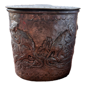 Antique European Repoussé Chased Metal Vessel