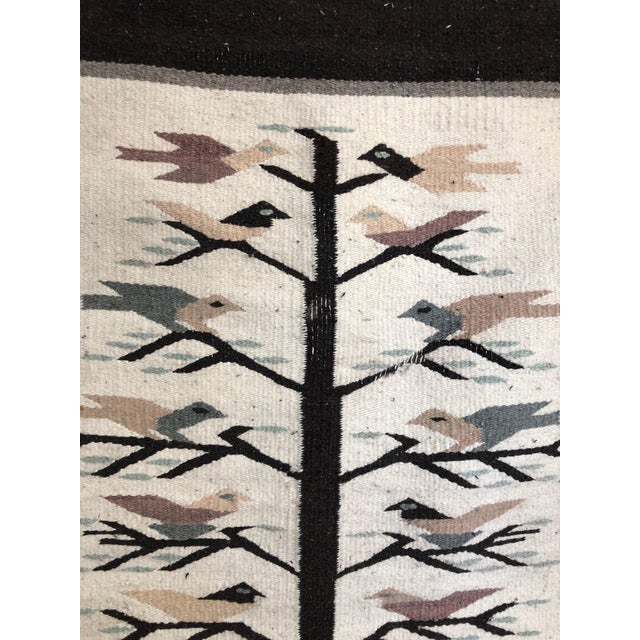 Vintage Navajo Wool Tree Of Life Bird Weaving Chairish