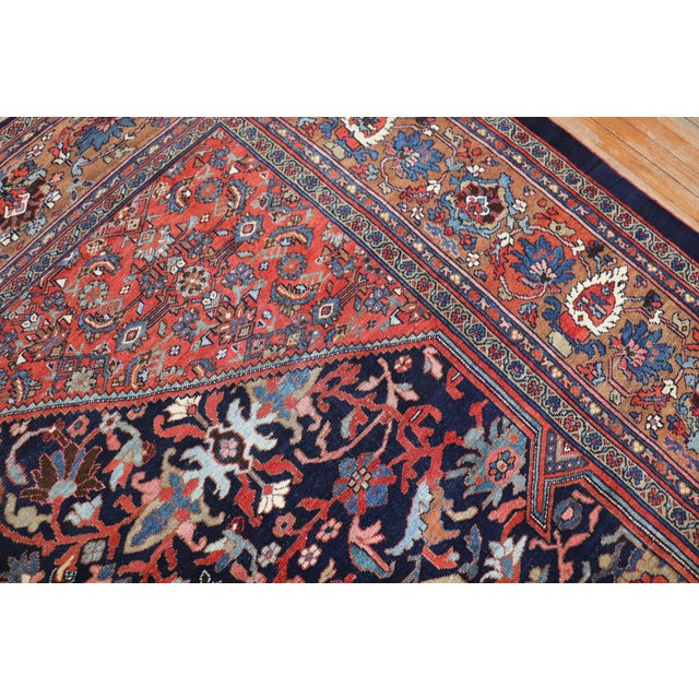 Antique Persian Mahal Carpet - 10'6" x 13'3" For Sale - Image 4 of 12