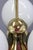 Metal Art Deco Brass Chandelier with Opaline Glass, Czechoslovakia, 1930s For Sale - Image 7 of 11