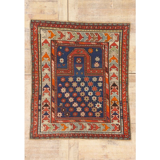 Late 19th Century Caucasian Kazak Prayer Rug, 03'04 X 03'10 For Sale - Image 10 of 10
