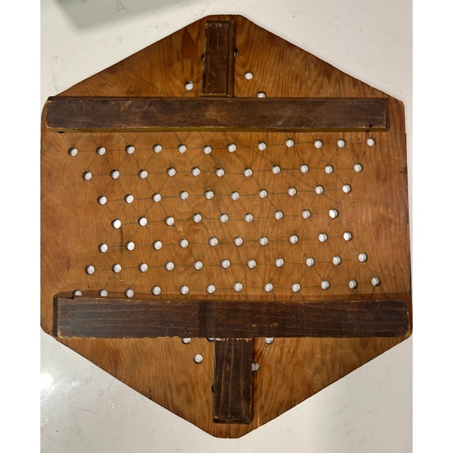 Chinese 1970's Folk Art Wooden Chinese Checker Board Hanging, Signed by Artist For Sale - Image 3 of 8