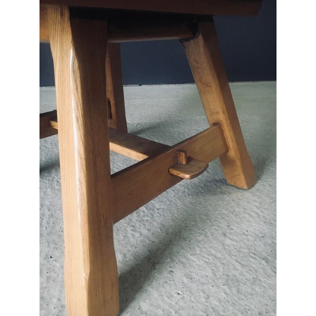 Rustic Light Oak Coffee Table, Belgium, 1960s For Sale - Image 8 of 17