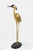 Vintage Life Size Heron in gilded and lacquered fiberglass. Hollywood Regency style. Glass eyes. In excellent condition,...