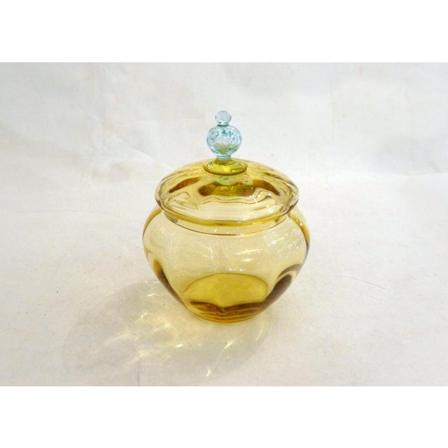 Antique Candy Dish in 2-Tone Blown Glass, 1890s For Sale - Image 11 of 11