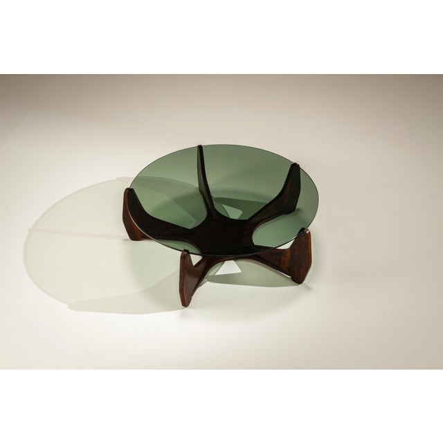 1960s Round Coffee Table Veneered in Rosewood, Italy, 1960s For Sale - Image 5 of 12