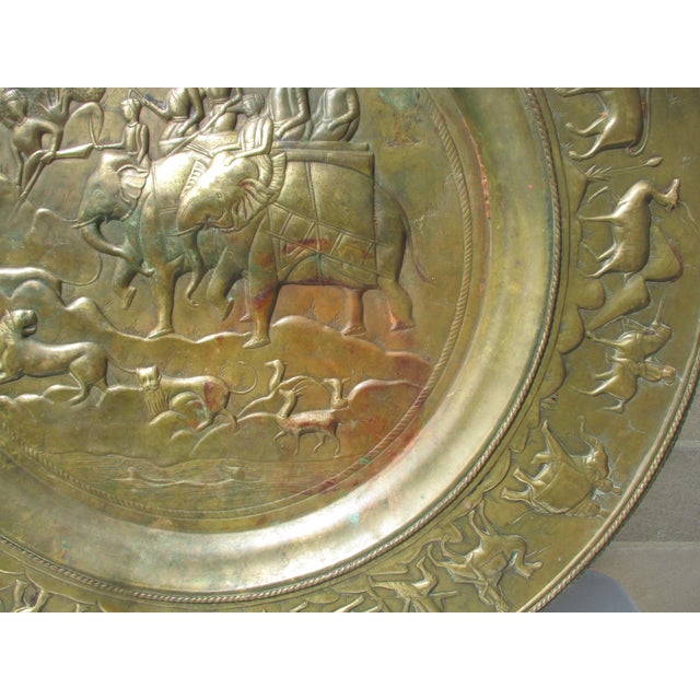 Indian Brassy Elephant Tray 30" Diameter For Sale - Image 15 of 15
