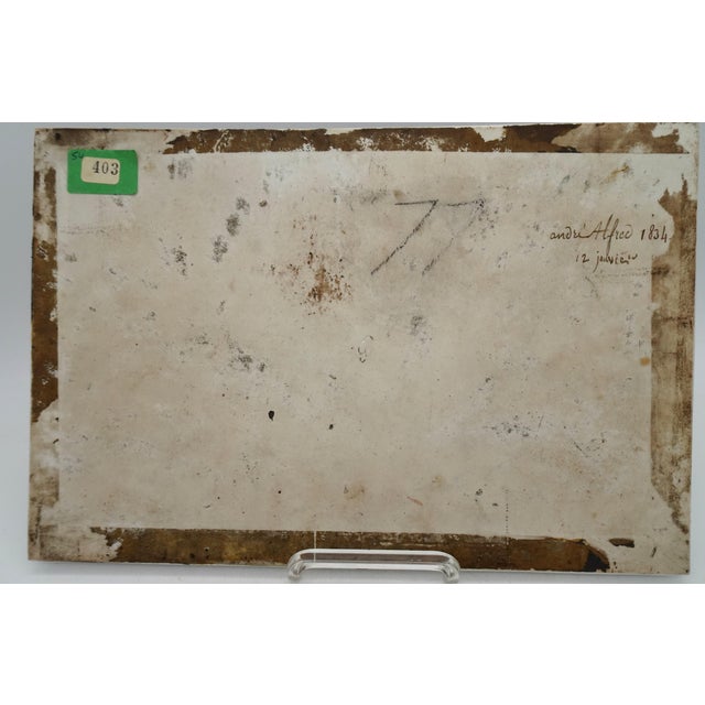 Andre Alfred, Animated Landscape, 1834, Painting on Paris Porcelain For Sale - Image 16 of 18