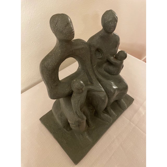 Slate Gray 1971 Austin Production Family Sculpture For Sale - Image 8 of 12