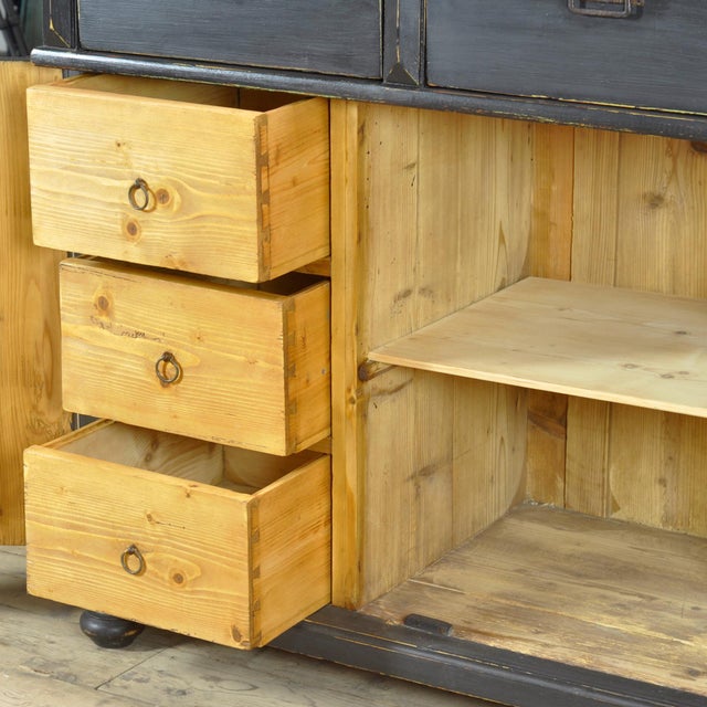 Early 20th Century Antique Pine Sideboard with Drawers, 1900 For Sale - Image 5 of 13