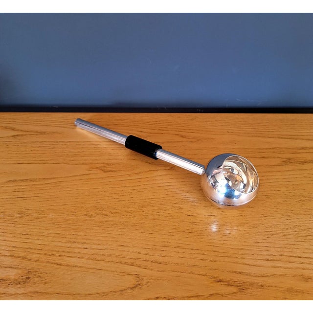 Vintage 1960s salad serving cutlery designed by Lino Sabattini, set consisting of a spoon and a perforated spoon (works...