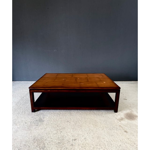 Postmodern Bamboo 2-Tier Top Coffee Table attributed to Axel Vervoordt, 1980s For Sale - Image 10 of 18