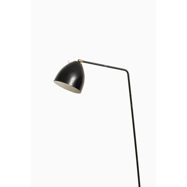 Rare floor lamp in the manner of Greta Magnusson-Grossman. Probably produced by Bergbom in Sweden. Up to 250V (Europe/UK...