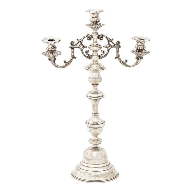 Austrian .800 Silver Candelabrum, 1872-1922 For Sale