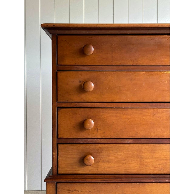 Vintage Walnut Five-Drawer Chest of Drawers With Hidden Cedar Chest, 1930s–1940s For Sale - Image 4 of 18