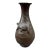 17" Antique Oriental Bronze Vase With Embossed Eagle on Branch For Sale
