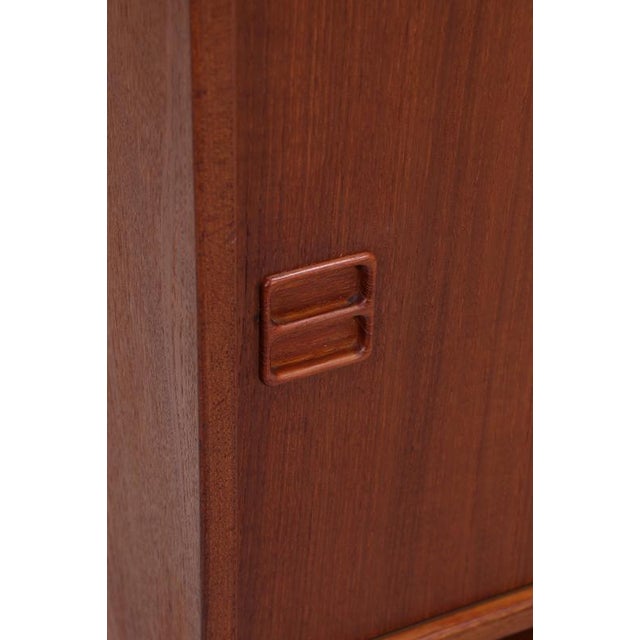 Mid-Century Danish Teak Bookcase with Sliding Doors, 1960s For Sale - Image 14 of 17