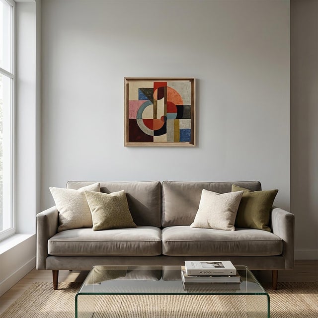 Apricot Evidence, Geometric Abstract, Contemporary, Framed by Sophie Dumont For Sale - Image 8 of 8