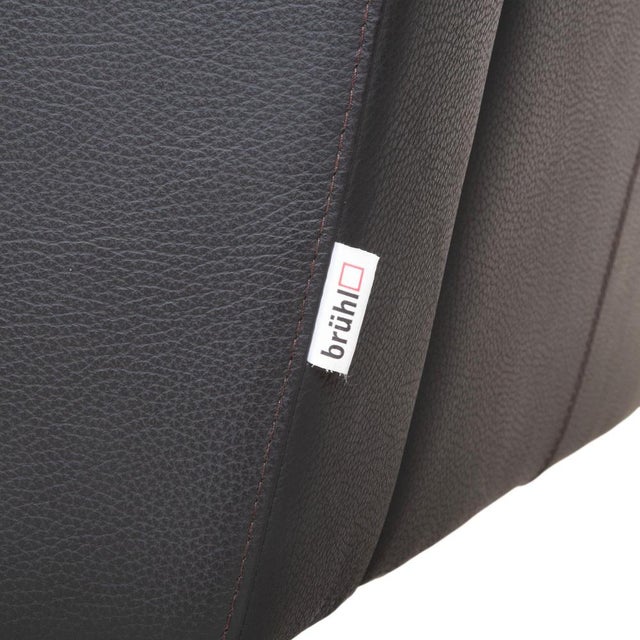 Black Chrome and Leather Serge Armchair with Swivel Function from Brühl For Sale - Image 9 of 14