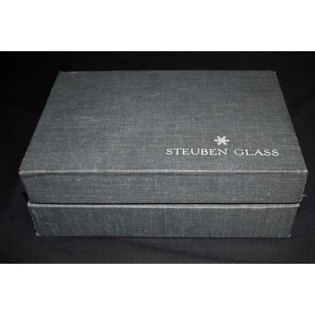 Vintage (1960's) Set of Six Crystal Strawberries with Controlled Air Bubbles and Stem. Markings: Typically signed with an...