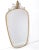 Brass Italian Mid-Century Modern Brass Shield Mirror For Sale - Image 8 of 10