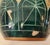 Pair Large Postmodern Vintage Green and Gold Floor Vases For Sale - Image 11 of 13