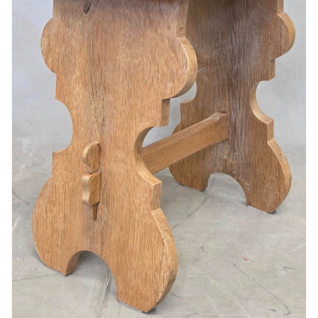 Brown Antique Early 20th Century Swiss Rustic White Oak Alpine Style Stools For Sale - Image 8 of 13