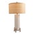 Port 68 Boca Cream Bamboo Foot Lamp with Raffia Shade For Sale - Image 4 of 4