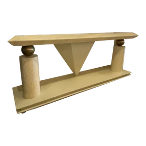 Vintage Large in Style of Enrique Garcel Antler Bone and Brass Console Table