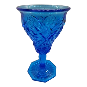 Vintage Cosmos Blue Goblet by Imperial Glass
