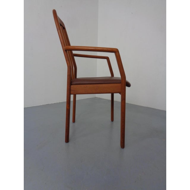 Danish Teak and Leather Armchair from Dyrlund, Denmark, 1970s For Sale - Image 6 of 16