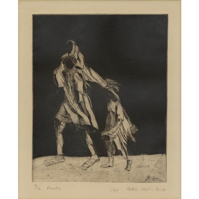 Figurative Peter Wirth Exodus 1964 Signed Aquatint Etching 3/12 Modern Figurative For Sale - Image 3 of 5