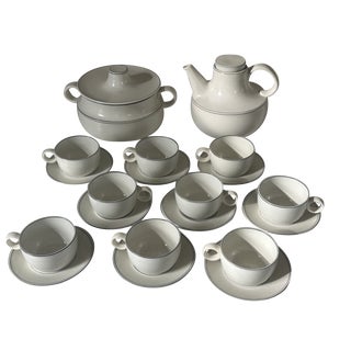 Scandinavian Coffee Service Set by Stig Lindberg for Gustavsberg, Set of 20 For Sale