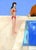 After David Hockney Abstract Poolside Beach Landscape Oil Painting by Alexandra Swistak For Sale - Image 4 of 11
