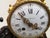 Metal Gilt Bronze Desk Clock with Elephant Angel Decor For Sale - Image 7 of 18