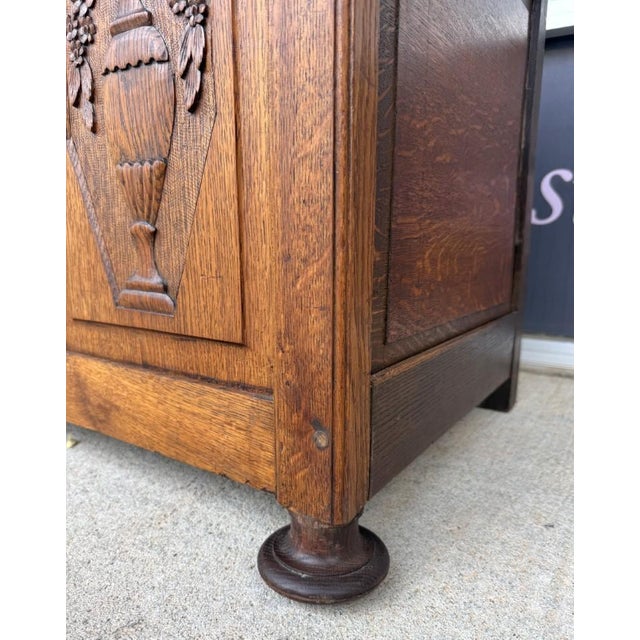 Antique Belgian Oak Blanket Chest For Sale - Image 10 of 12