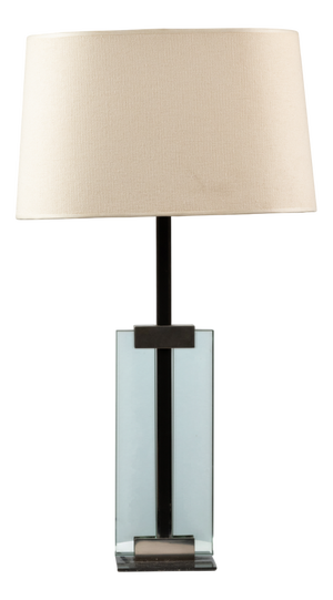Glass and Metal Table Lamp by Max Ingrand, 1960s